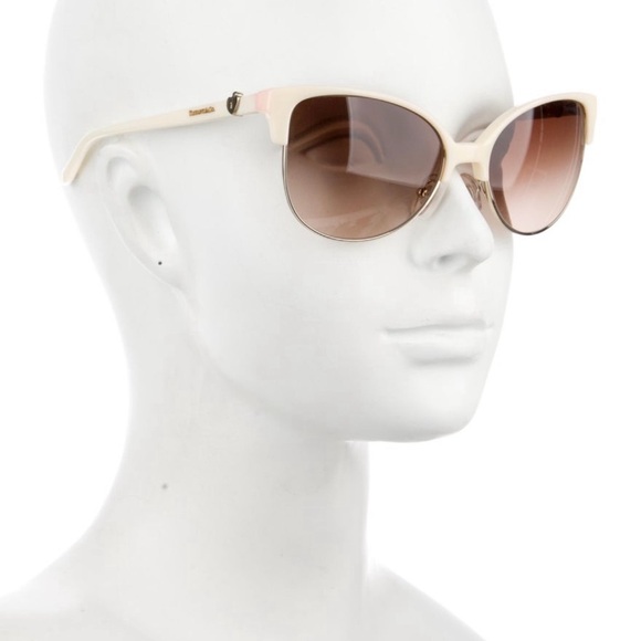 Tiffany & Co. Ivory Cat-Eye Sunglasses - Picture 3 of 7